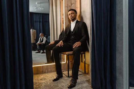 Tailored Navy Trousers